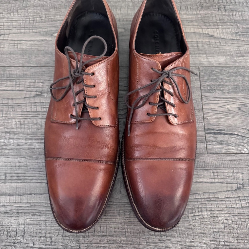 Cole Haan Harrison Grand Cap Toe Oxford British Tan Leather Mens 15 M C24120